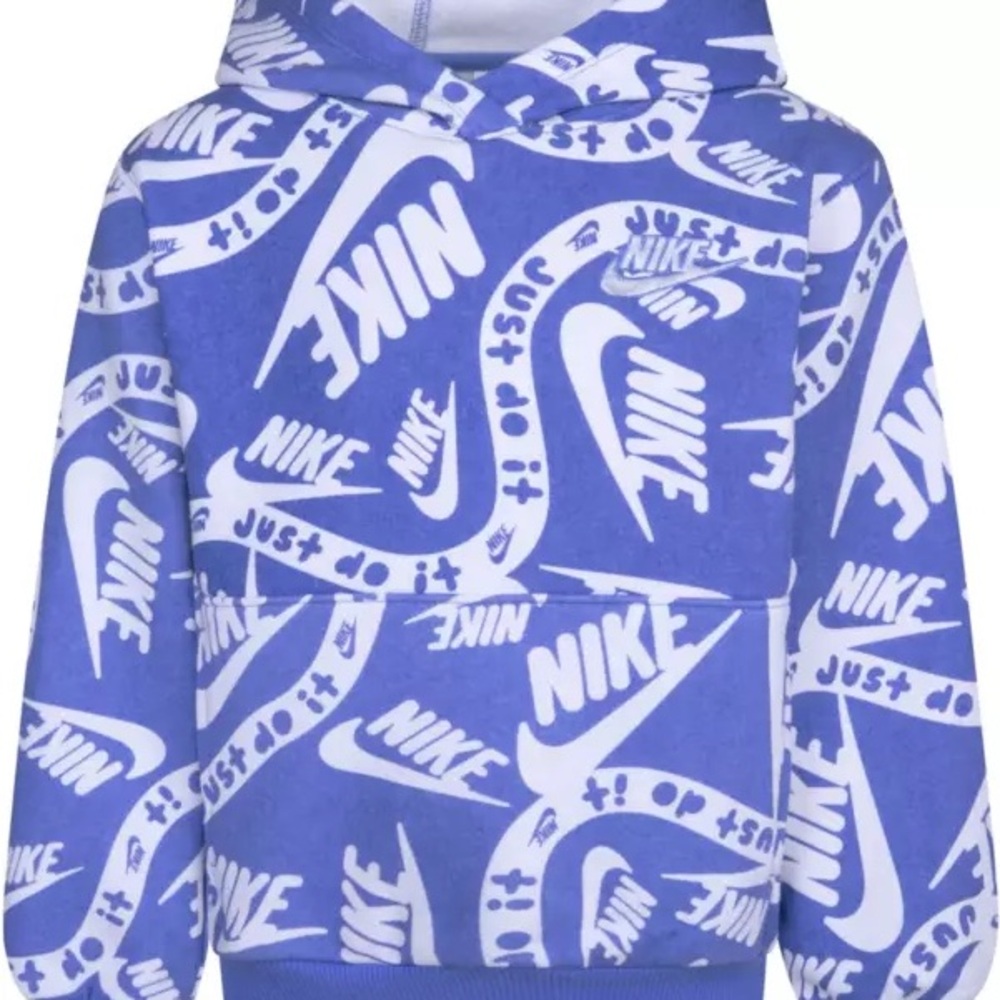 Nike Graphic Blue and White Hoodie